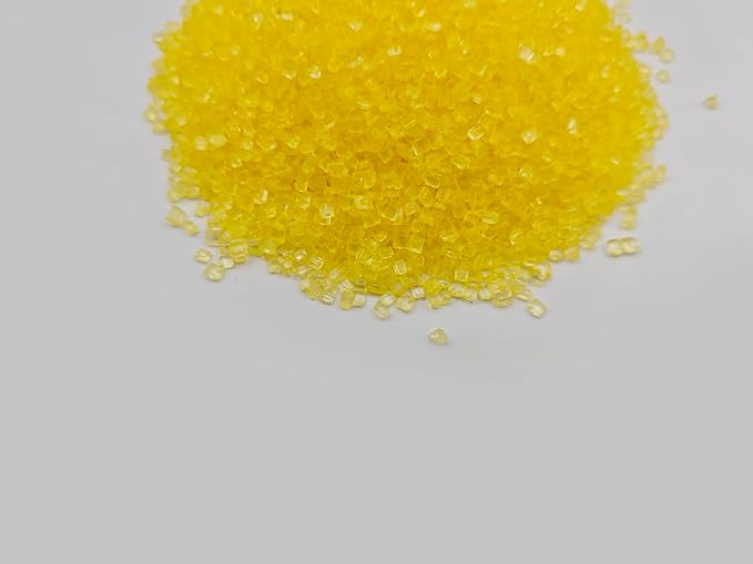 Edible Decorative 5 Ounce Coarse Crunchy Large-grained Yellow Sanding Sugar Sprinkles for Baking, Sparkling Crystals for Cakes, Cookies, Cupcakes, Ice Cream Topping and Rimming Sugar