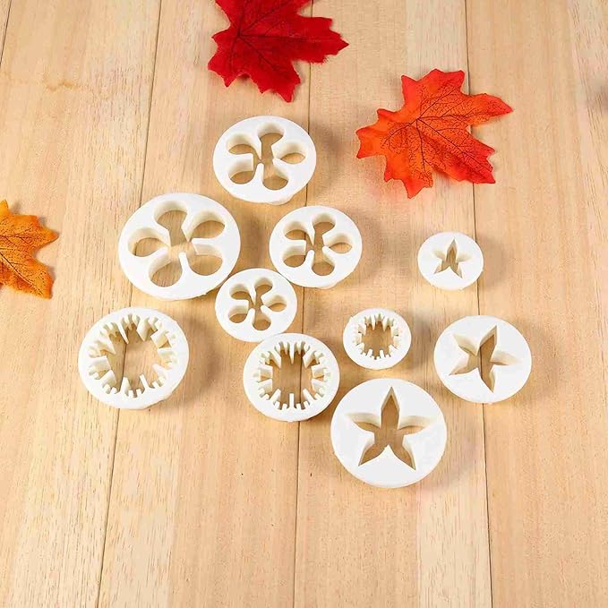 46 PCS Flower, Wish—46 Pieces Set Fondant Fondant Cake Sugarcraft Decorating Kit Ideal Sculpting Modeling Tools Cake Embossing Tool for Use with Sugar Paste Cakes Petal Craft