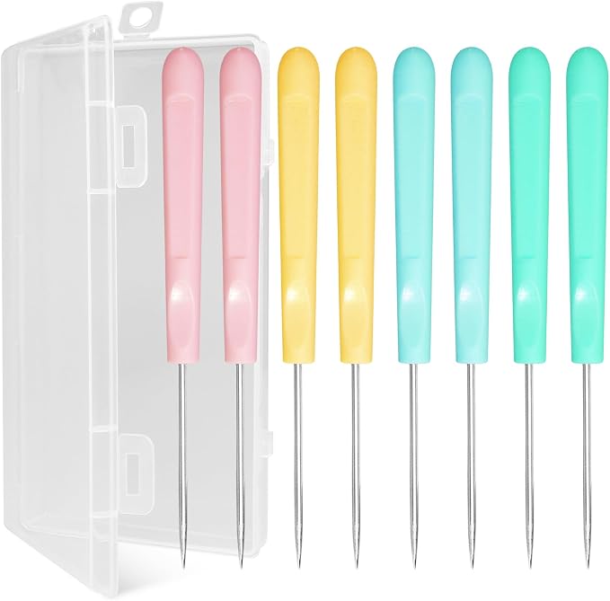 8 Pieces Cookie Scribe Tool Sugar Stir Needle Scriber Needle Cookie Decorating Tools with Clear Box, DIY Baking Pin Whisk Stainless Steel Needle Biscuit Icing Pin