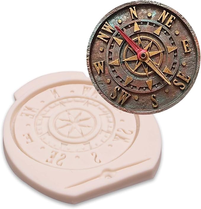 Steampunk Gear Silicone Fondant Molds Compass Cogs Gears Chocolate Fondant Molds for Cake Decorating Cupcake Toppers Sugarcraft Baking Resin