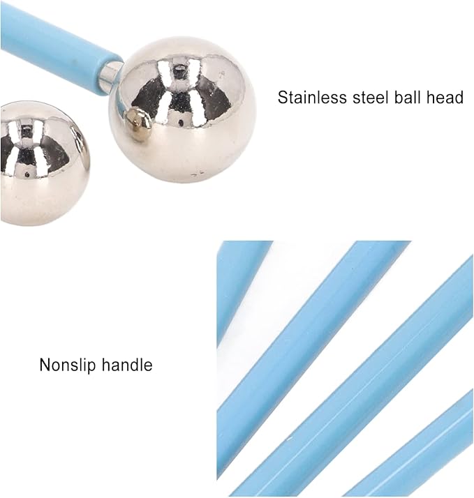 equlup Modeling Ball Tool, 4pcs Stainless Steel Fondant Sugar Flower Shaping Kit Clay Carving Tool for Pottery Air Dry Clay Doll Eye Making