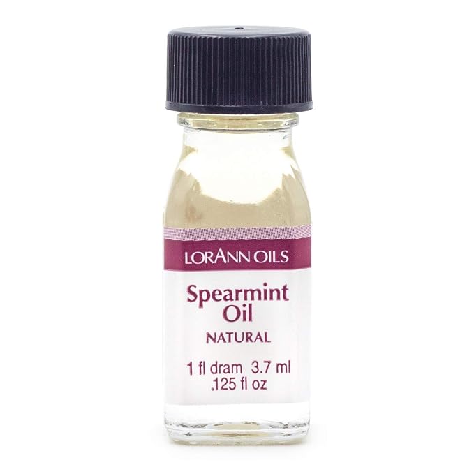 LorAnn Oils Super Strength Flavoring - Used For Candy Making, Flavoring Extracts, Baking, Hard Candy, and Flavor Oils - Bold, Natural Flavors 4X Stronger Than Extracts - Spearmint Oil, 0.125 fl oz