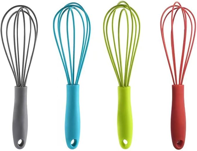 Red Compact Silicone Eggs Whisk Portable Silicone Eggs Mixer Eggs Frothers Household Eggs Blender Long Lasting Home Handheld Whisk Portable Handheld Eggs Frothers Eggs Beater
