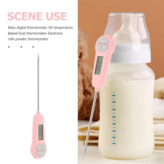 NUOBESTY Instant Read Food Thermometer Digital Cooking Meat Probe Portable Kitchen Thermometer with LCD Display for Accurate Temperature Measurement