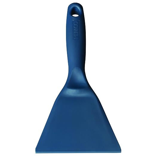 Remco 6962MD3 Blue Polypropylene Metal Detectable Hand Scraper, Injection Molded Blade, 9.7" L x 4.4" W, 1 Piece