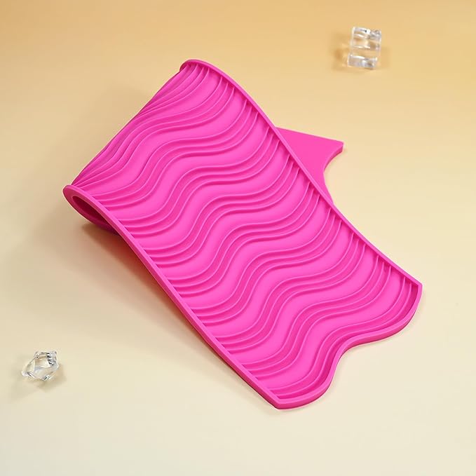 Silicone Texture Cake Wave Border Decor Embossing Mold, Sugarcraft Pastry Fondant Clay Mould Impression Embossed Mat Wedding Cake Decorating Tool DIY (Wave)