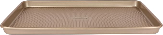 David Burke 15x10 Cookie Sheet – Carbon Steel, PFTE & PFOA Free, Oven Safe, Non-Toxic, Perfect for Baking and Roasting – Bronze