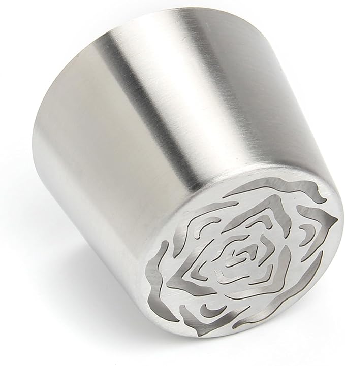 Extra Large Russian Piping Tips - Stainless Steel Flower Nozzles Set for Cake Decorating, Rose & Floral Icing Tips for Cupcakes, Cookies Professional Baking Tools (XXL, Style 58)