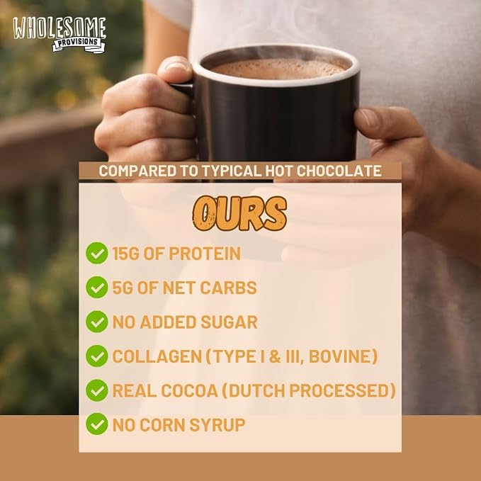 Protein Hot Chocolate, Keto Hot Chocolate Mix, Low Carb Hot Cocoa, 15g Protein, 3g Net Carbs, Low in Sugar, Instant Hot Coco, 7 Individual Macro-Controlled Packages (Classic, 3 Pack)