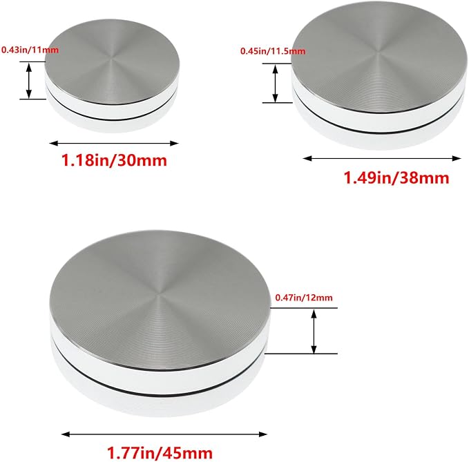 Lind Kitchen 30mm/38mm/45mm Ceramic Clay Pottery Throwing, Trimming and Rotating Tool Cake Turntable Rotator
