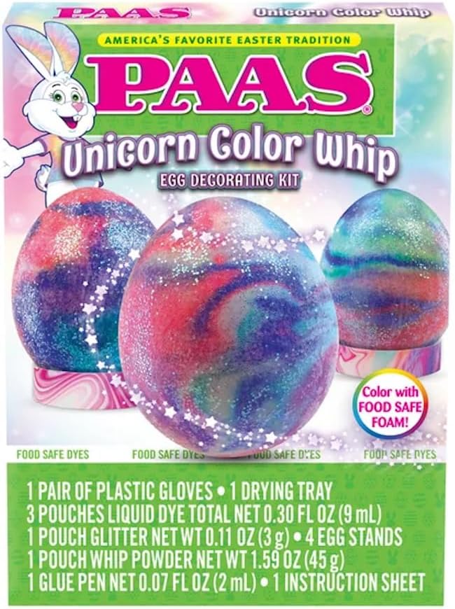 PAAS Unicorn Color Whip Egg Decorating Kit - America's Favorite Easter Tradition