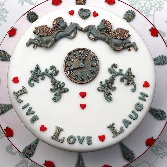 Baroque Fondant Mold European Relief Scroll Silicone Molds Vine Grass Cake Border Decoration Mold For Cake Decoration Cupcake Topper Chocolate Candy Polymer Clay Gum Paste