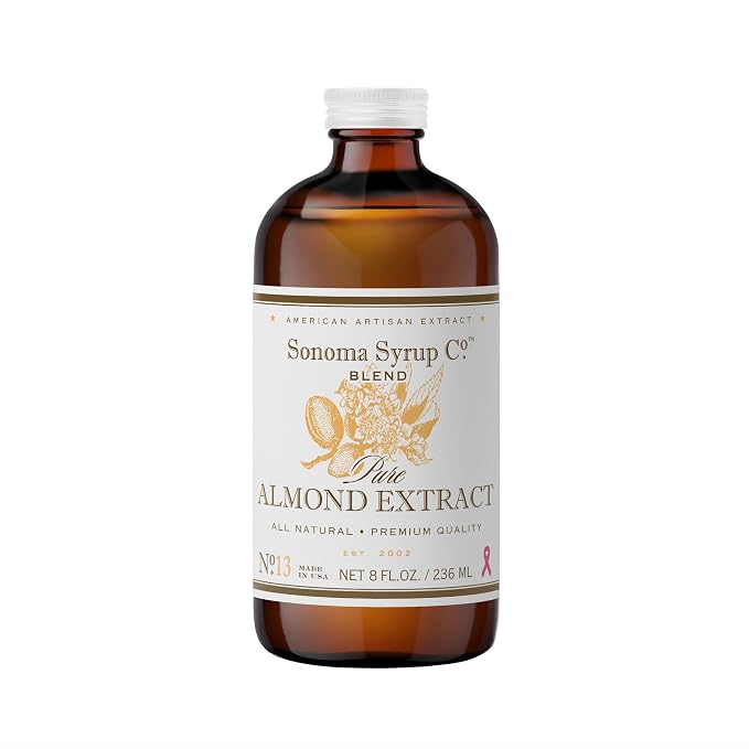 Sonoma Syrup Co Pure Almond Extract 8 oz | for Baking | Hand Crafted in the USA
