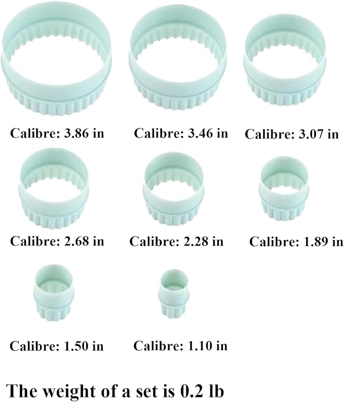 Cookie Cutters, 8 PCS Ideal Biscuit Cutter Tool, Highly Versatile Round & Circle Cutter, Perfect for Creating Unique Shaped Biscuits and Cookies