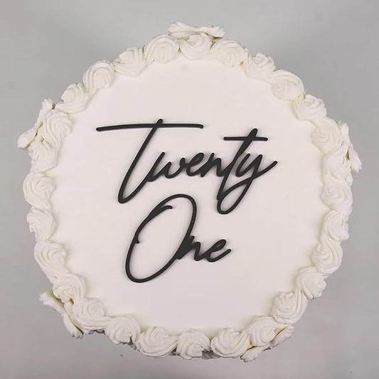 Acrylic Twenty One Cake Topper,21th Birthday Cake Toppers,21th Anniversary Party Decorations Supplies,Cheers to 21 Years Birthday Party Decoration