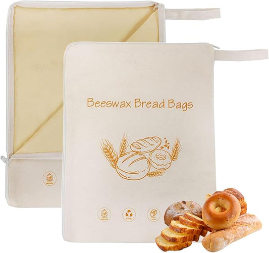 1 Pack Beeswax Bread Bags for Sourdough,Reusable Organic Linen Beeswax Bread Bag for Homemade Sourdough 17 x 13 Inches Food Storage Cloth Bag – Freezer-Friendly & Freshness Preservation