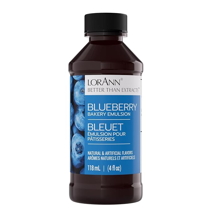 Lorann Oils Blueberry Bakery Emulsion: Realistic Blueberry Flavor, Perfect for Elevating Berry Notes in Baked Goods, Gluten-Free, Keto-Friendly, Blueberry Extract Substitute Essential for Your Kitchen
