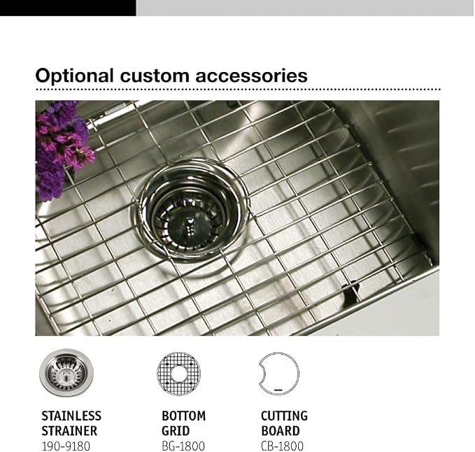 Houzer Club 18 inch Stainless Steel Undermount Single Round Bowl Bar Sink with Strainer - CF-1830-1
