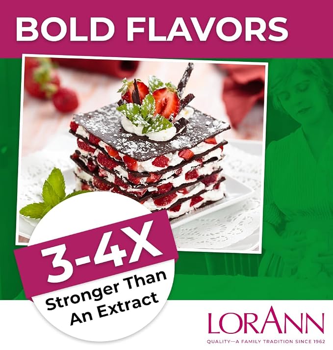 LorAnn Oils Super Strength Flavoring - Used For Candy Making, Flavoring Extracts, Baking, Hard Candy, and Flavor Oils - Bold, Natural Flavors 4X Stronger Than Extracts - Spearmint Oil, 0.125 fl oz