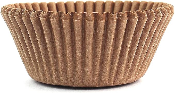 Standard Size Baking Cups Food-Grade Greaseproof Paper Cupcake Liners 200 Pcs (Natural)