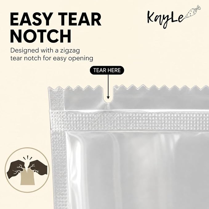 KayLe 5 x 7 Clear Treat Bags, 100 Count Heat Sealable PET Cookie Bags, Bakery Packaging Bags for Cookies, Candy & Snacks | 5 x 7 Clear 100