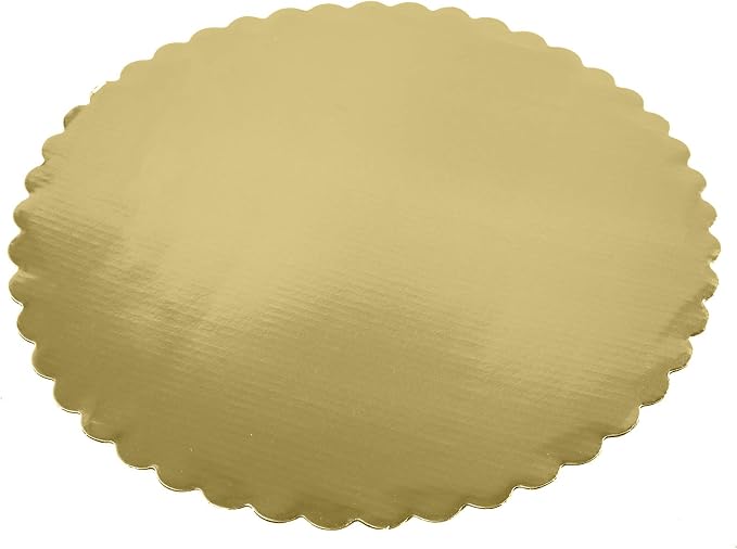 [15pcs] 12" Gold Cakeboard Round,Disposable Cake Circle Base Boards Cake Plate Round Coated Circle Cakeboard Base 12inch,Pack of 15