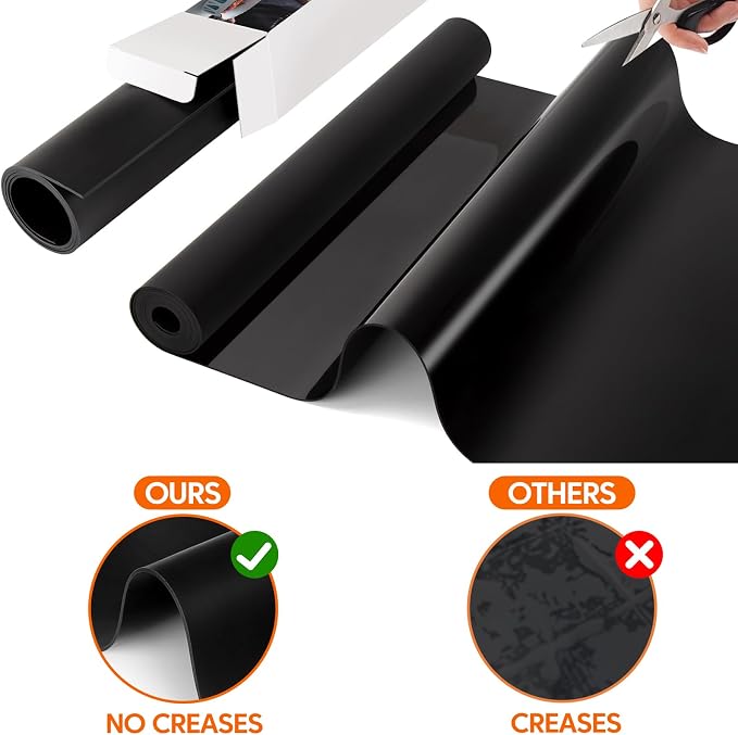 Extra Large Silicone Mat, 42x96 Inch Silicone Table Mat, Heat Resistant Table Protector, Waterproof & Scratch Resistant, Suitable for Dining Tables, Desks, Kitchen Countertops, Black