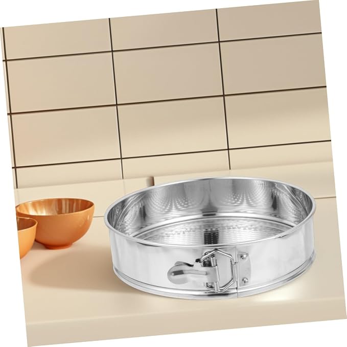 Healifty Springform Baking Pan 9-inch Stainless Steel Cheesecake Pan with Locking Spring, round Leakproof Cake Mold for Home Baking, Sturdy 304 Food-grade Cookware