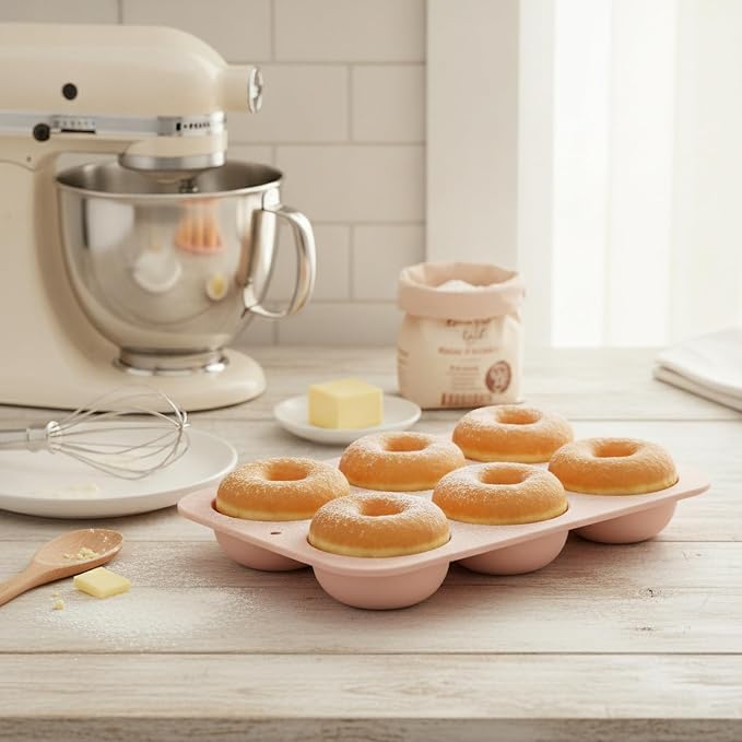 Silicone Donut Pan, 6-Cavity Baking Tray for Oven (1 PC)