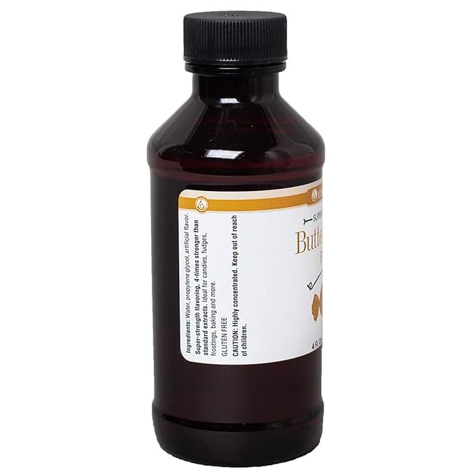 LorAnn Butterscotch SS Flavor, 4 ounce bottle - Includes a threaded Glass Dropper