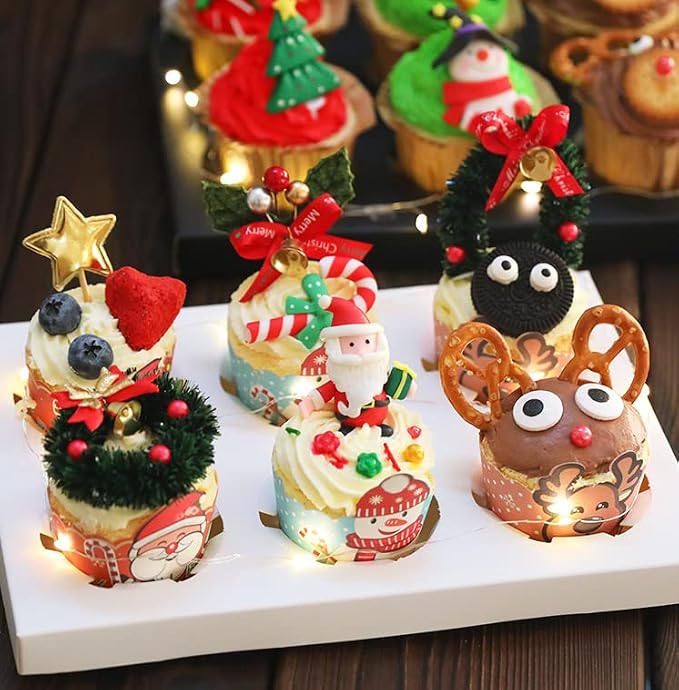 Chrismtas Sprinkles Pearl Sugar Eyeball Candy 120g/ 4.2oz Baking Edible Cake Decorations Cupcake Toppers Cookie Decorating Ice Cream Toppings