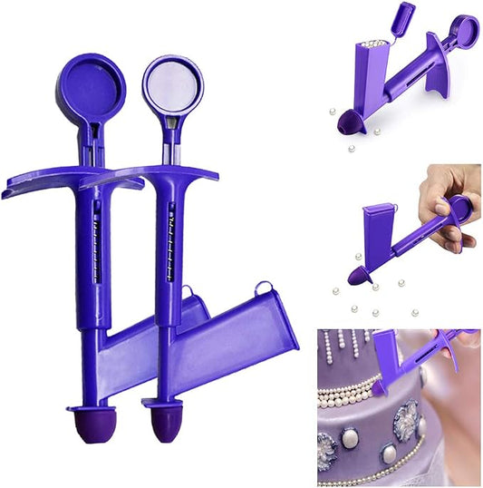 Plastic Pearl Applicator Fondant Pearl Ball Applicator SugarCraft Cake Decorating Tools Plunger (3mm and 6mm)