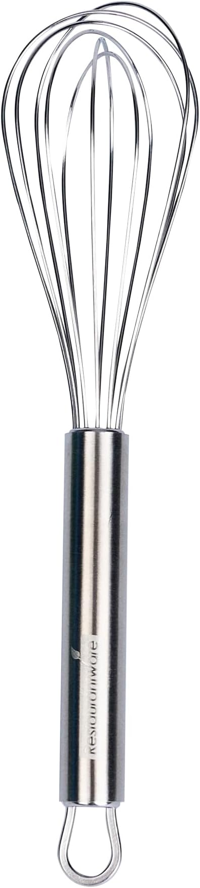 Restaurantware 9 in Stainless Steel Wire Whisk - German Standard Kitchen Balloon Whisk with Ergonomic Handle, Dishwasher Safe - Durable French Whisk for Cooking, Mixing Thick Batter and Sauce