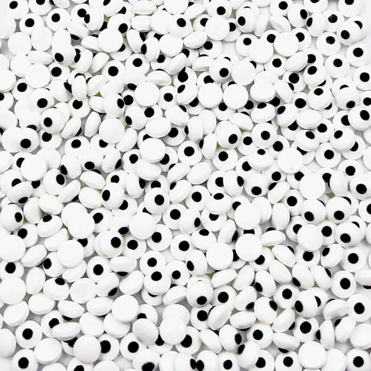 Sentovac 7mm Candy Eyeballs Eyes Edible Sugar Sprinkles Cookie Cake Cupcake Toppers Decorations Small Candy Eyes for Christmas Halloween Easter Cake Decorations Supplies