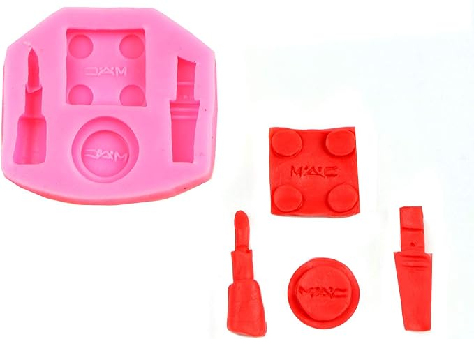 O'Creme Silicone Fondant Mold, Cosmetics: Mac Makeup; Use for Chocolate Pudding, Candy, Jelly, Soap Modeling