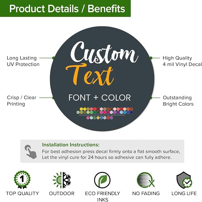 Custom Stickers for Weddings, Birthdays & Businesses - Personalized Labels with Your Logo - Waterproof, Fade and Heat Resistant - Pack of 100-1000 (Custom Text, 7 Inch)