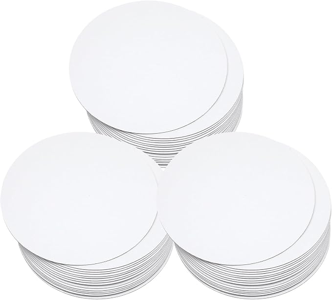 qiqee 70-Packs White Cake Boards Round 10 Inch Circles Rounds Base Food-Grade Cardboard Cake Plate（Thinner But Stronger）