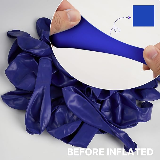 PartyWoo Royal Blue Balloons 127pcs Different Sizes Pack of 36 18 12 10 5 Inch Dark Blue Balloon Arch Kit for Baby Shower Gender Reveal Graduation Under The Sea Birthday Party Decorations Blue-Y59