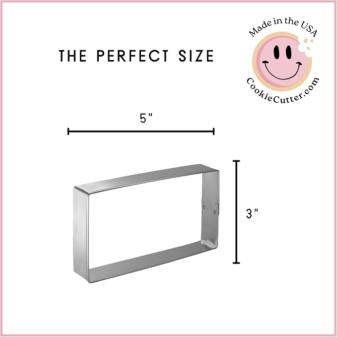 Rectangle Cookie Cutter 3" x 5" B0717