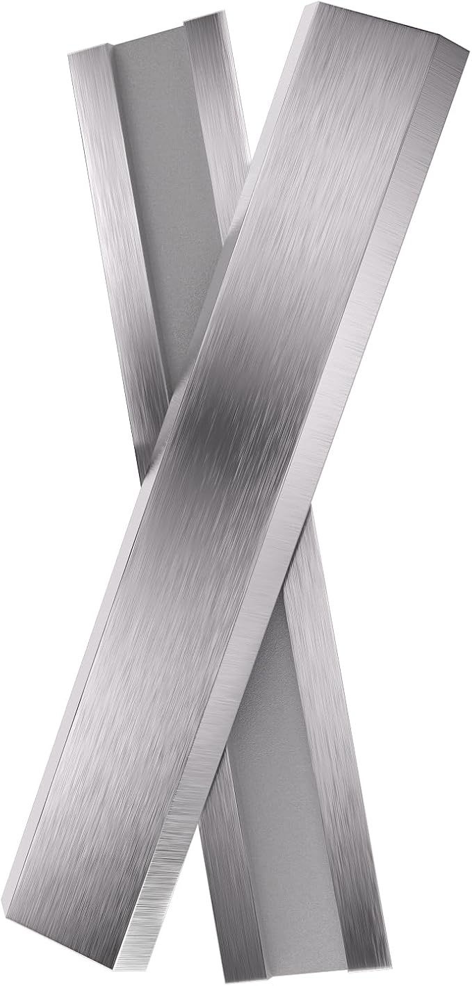 LU&MN 2.38" (60mm) Carbide Paint Scraper Blades, Double-Edged Reversible Replacement Tungsten Steel Blades 2-Pack, Extra Wear-Resistant Multi-Purpose Blades for Paint, Glue & Grout Removal