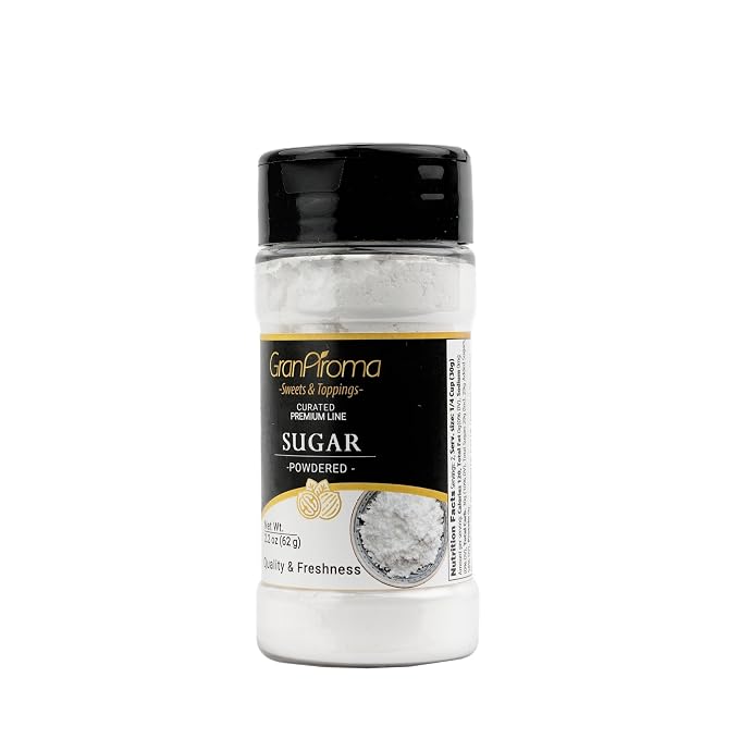 GranAroma Powdered Sugar, Fine Powder, Baking & Frosting, Confectioner's Sugar (2.2 Ounce)