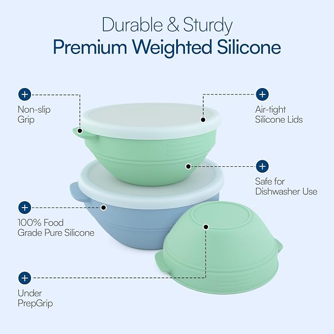 Pizza Dough Proofing Containers with Lids – 4-Pack Silicone Stackable Boxes for Pizza Dough Balls – Airtight, BPA-Free Rising Buckets – Microwave & Freezer Safe Storage Set