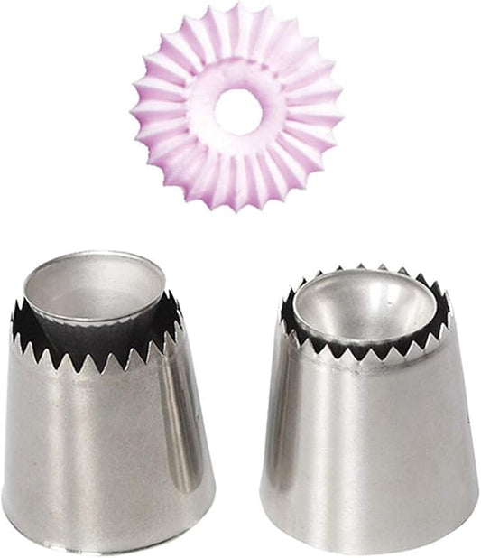 2 Pack Russian Piping Tips Set Sultan Tip Nozzle Baking Ring Cookies Mold Kits Wilton Cake Decorating Supplies Best Kitchen Gift