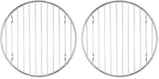 Mrs. Anderson's Baking Professional Round Cooling Rack, Heavy Duty Steel, Set of 2, 6 x 6 x 0.5-Inches