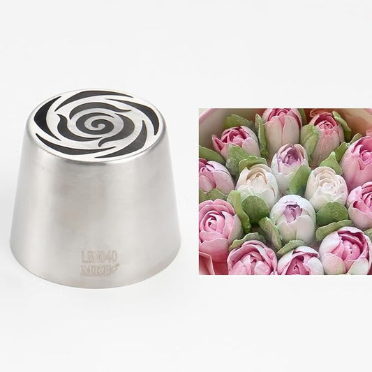 Extra Large Russian Piping Tips for Marshmallows Stainless Steel Flower Frosting Nozzles many styles Cake Decorating Baking tool for Buttercream, Cupcakes Cookies(SL40)