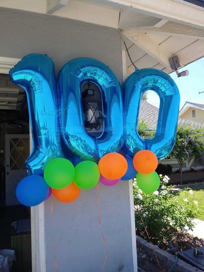 Metallic Blue Number 2 Balloon 40 Inch, 2nd Birthday Decoration for Toddlers Girls Boys, Sparkling 2 Number Balloon Party Decor