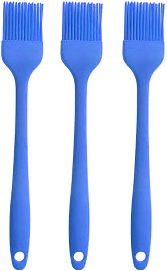 Silicone Oil brush, for BBQ Kitchen Cooking Baking and Grilling (3 PCS,blue)