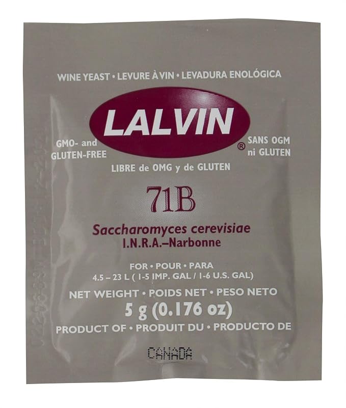 Lalvin Wine Yeast 71B 1122 Yeast, 10 Packs