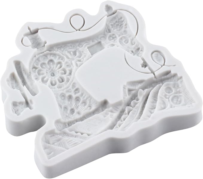 Sewing Tools Silicone Molds Sewing Machine Fondant Mold for Cake Decorating Cupcake Topper Candy Polymer Clay Chocolate Gum Paste