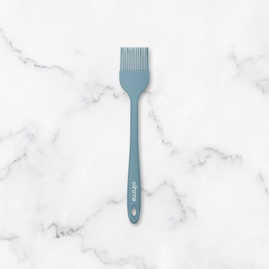 Elihome Mini Silicone Basting Pastry Brush, Cooking Brush for Oil Sauce Butter Marinades, Food Brushes for BBQ Grill Kitchen Baking, Baster Brushes Food Grade, Slate Teal Grey